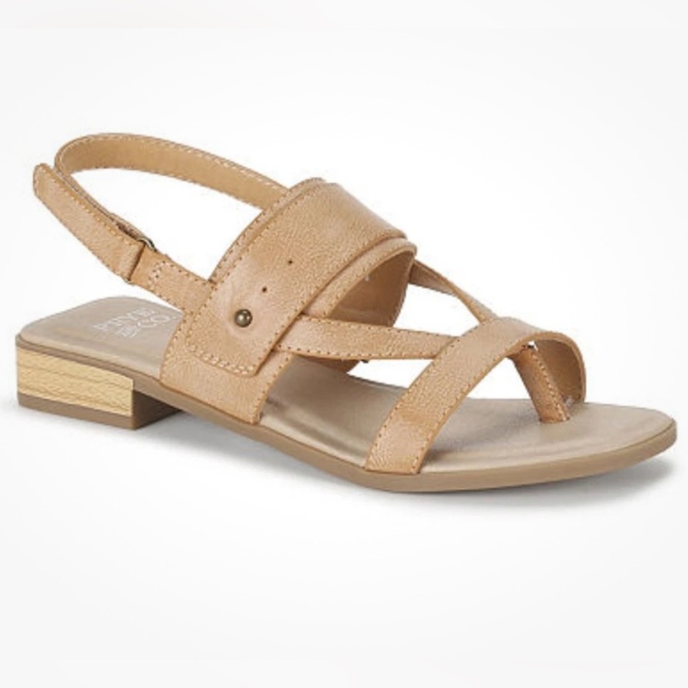 Frye & Co. | EUC - Cassia Adjustable Strap Sandal - Size 8 - Tan